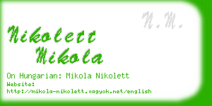 nikolett mikola business card